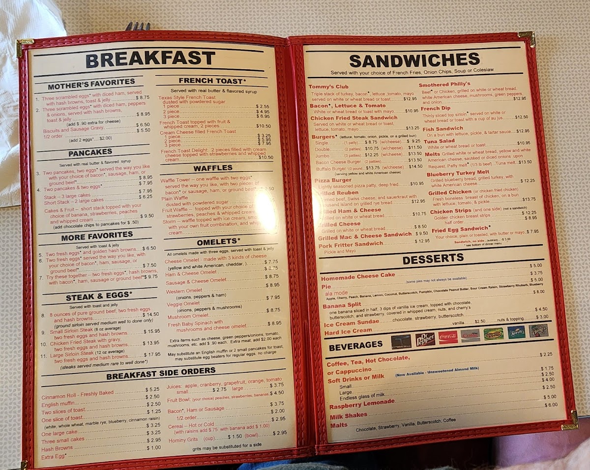 Menu Tommy's Family Restaurant-2