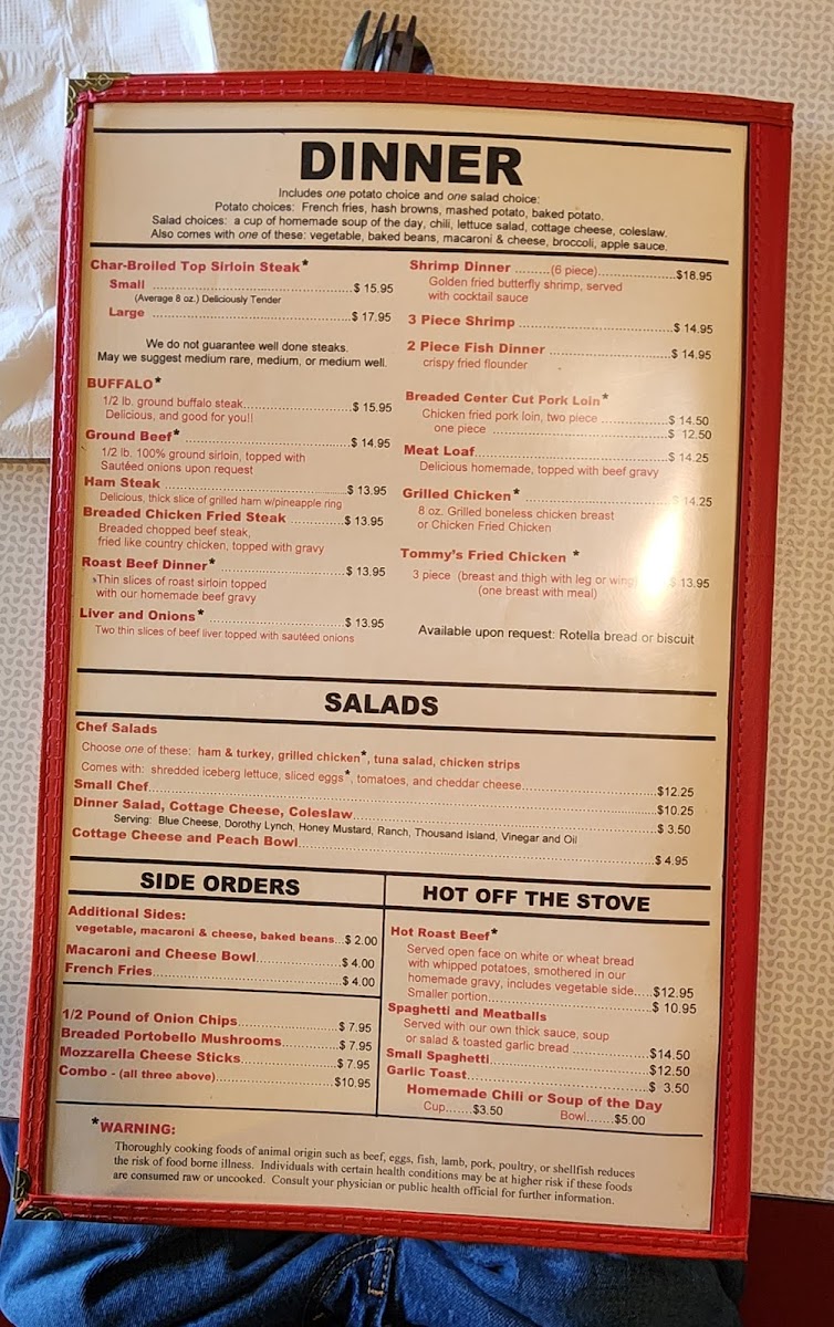 Menu Tommy's Family Restaurant-3