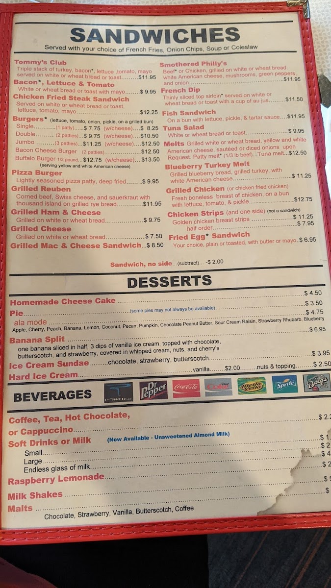 Menu Tommy's Family Restaurant-5